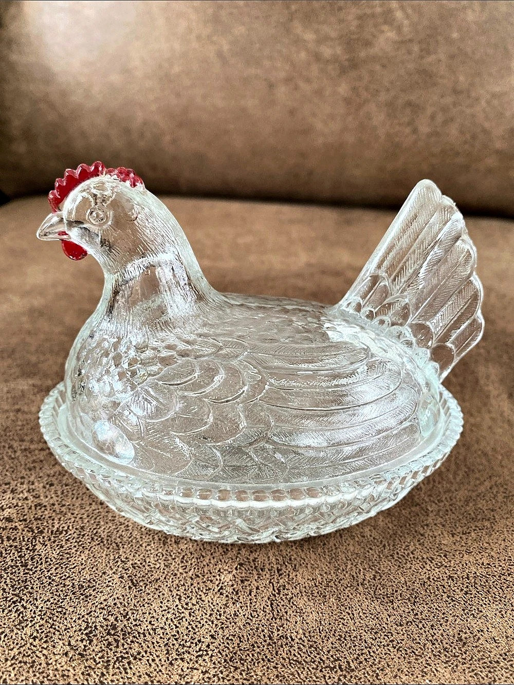 Indiana Glass Hen on Nest Covered Miniature Candy Dish